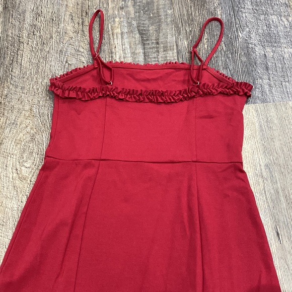 Forever 21 red ruffled mini dress - Picture 3 of 5